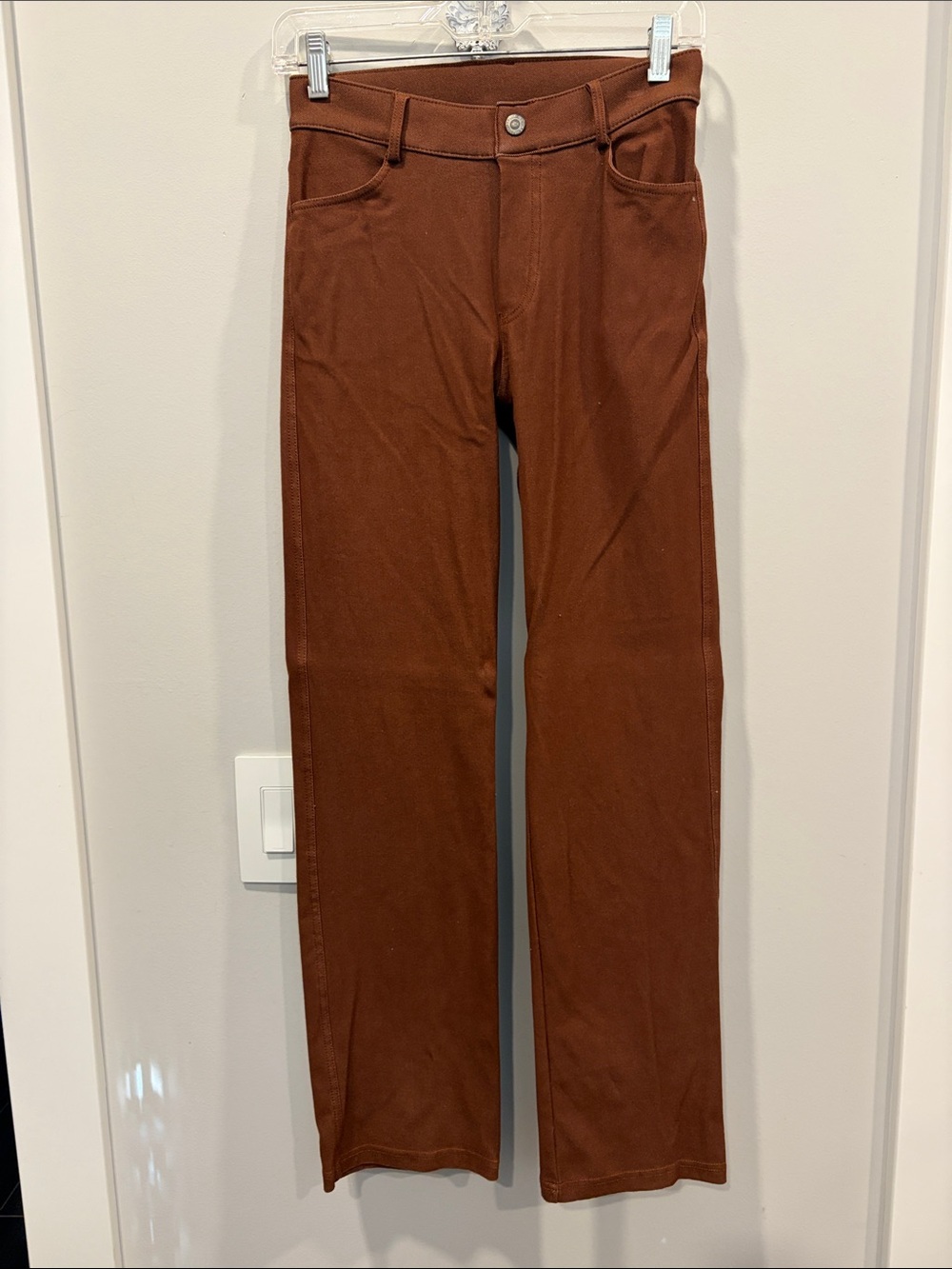 Yelete Rust Brown Straight-Leg Women's Pants
